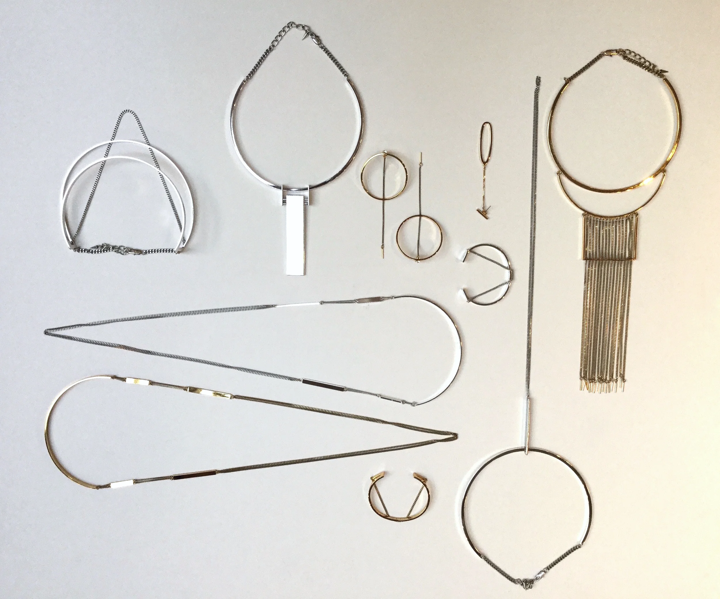 Geometric Shapes play a strong role in JB's new collection. These pieces play up the body's natural curves and come alive with movement. The high gloss finish allows them to be the perfect companion to a little black dress
Normal.dotm
0
0
1
36
207
Concordia University
1
1
254
12.0
0
false
18 pt
18 pt
0
0
false
false
false
/* Style Definitions */
table.MsoNormalTable
{mso-style-name:"Table Normal";
mso-tstyle-rowband-size:0;
mso-tstyle-colband-size:0;
mso-style-noshow:yes;
mso-style-parent:"";
mso-padding-alt:0cm 5.4pt 0cm 5.4pt;
mso-para-margin:0cm;
mso-para-margin-bottom:.0001pt;
mso-pagination:widow-orphan;
font-size:12.0pt;
font-family:"Times New Roman";
mso-ascii-font-family:Cambria;
mso-ascii-theme-font:minor-latin;
mso-fareast-font-family:"Times New Roman";
mso-fareast-theme-font:minor-fareast;
mso-hansi-font-family:Cambria;
mso-hansi-theme-font:minor-latin;}
Jenny Bird River Collar $130 | Jenny Bird Zenith Collar $175 | Jenny Bird Zenith Necklaces $115 | Jenny Bird Rhine Hoops $75 | Jenny Bird Mia Cuff $85 | Jenny Bird Slant Ear Cuff $70 | Jenny Bird Kain Lairat $140 |Jenny Bird Fallingwater Collar $275 