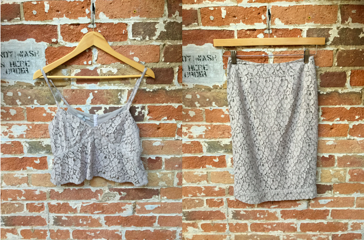 Jesse Rowes Lace Crop Top $160 Jesse Rowes Lace Skirt $180