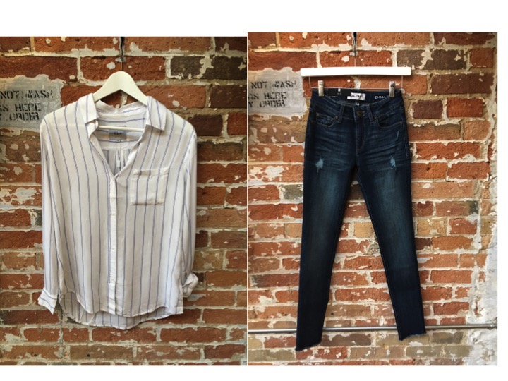 Rails Stripe Button Down $215 DL 1961 Emma Jeans $265