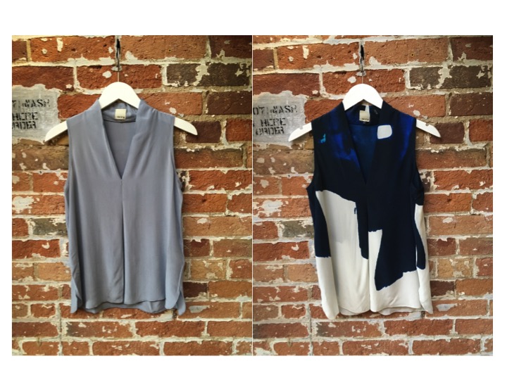 Ecru Sleeveless Blouse $208/ Patterned $228