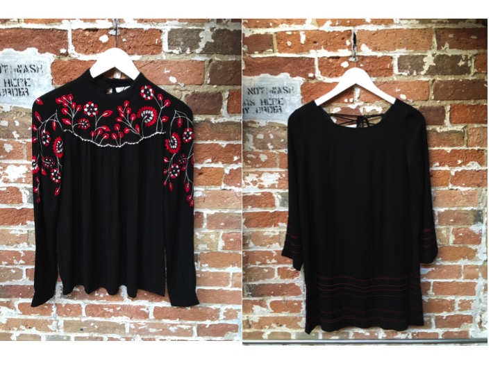 Parker Embroidered Blouse $288 BB Dakota Lace Up Dress $129 *** Staff Favourites!