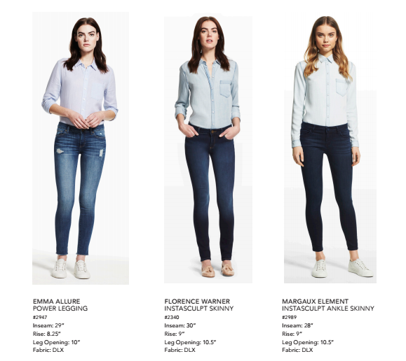 Three styles, Four washes (Emma comes in a black!), Four pairs of new jeans you need.