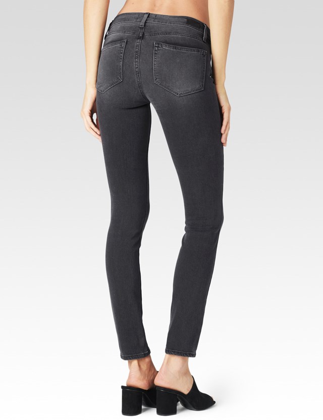 Verdugo Ultra Skinny: This season coming in a smoke grey, this ultra skinny in transcend fabric provides a slimming silhouette. It's mid rise, fitted from the hip to the leg opening, which is just by the ankle. 