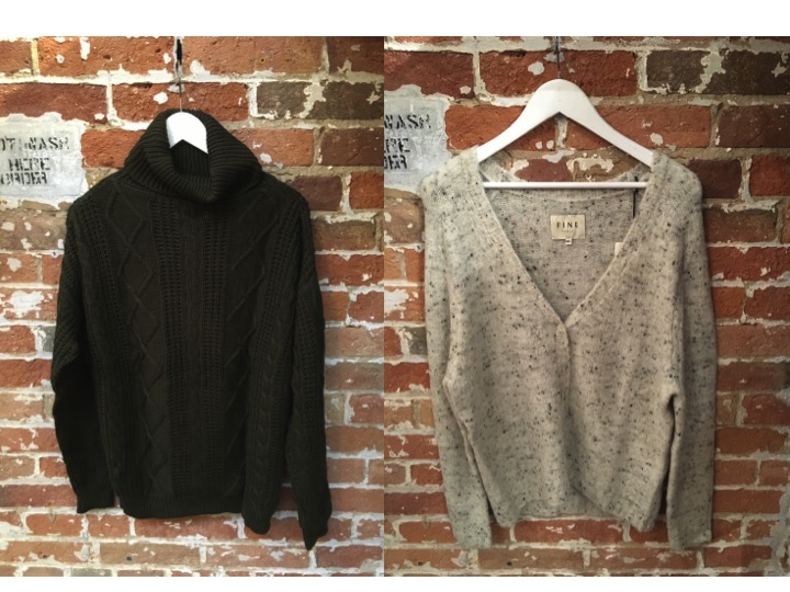 Dry Lake Turtleneck $159 FINE Collection Cardigan $258