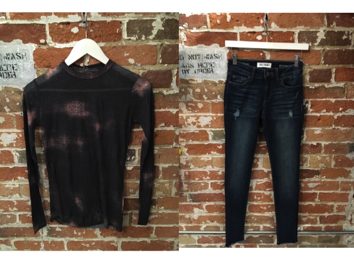 FINE Collection Tie Dye Shirt $128 DL1961 Emma Jeans in Allure $265