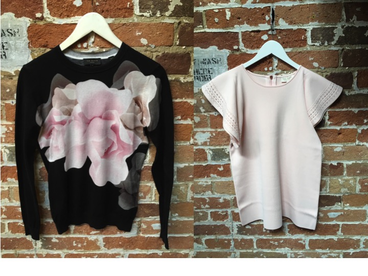 Ted Baker Rose Print Sweater $229 Ted Baker Knit Tee $219