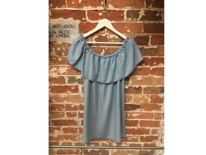 BB Dakota Off The Shoulder Denim Dress $138