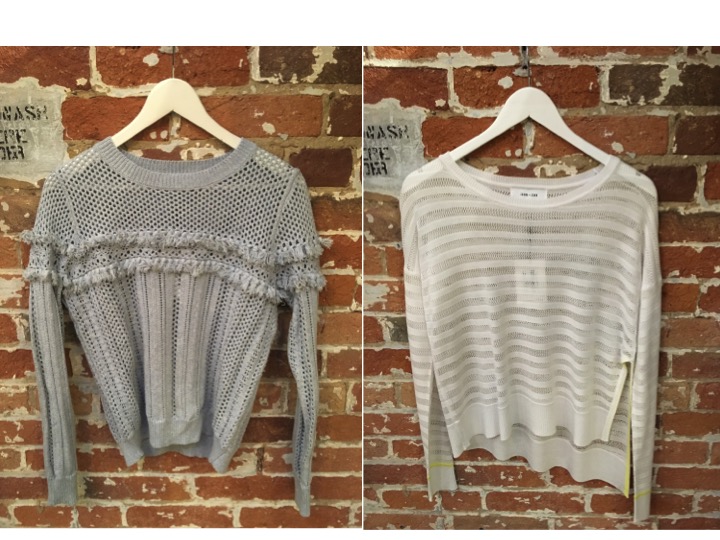 John & Jenn Fringe Sweater $149 John & Jenn Sheer Stripe Sweater $125
