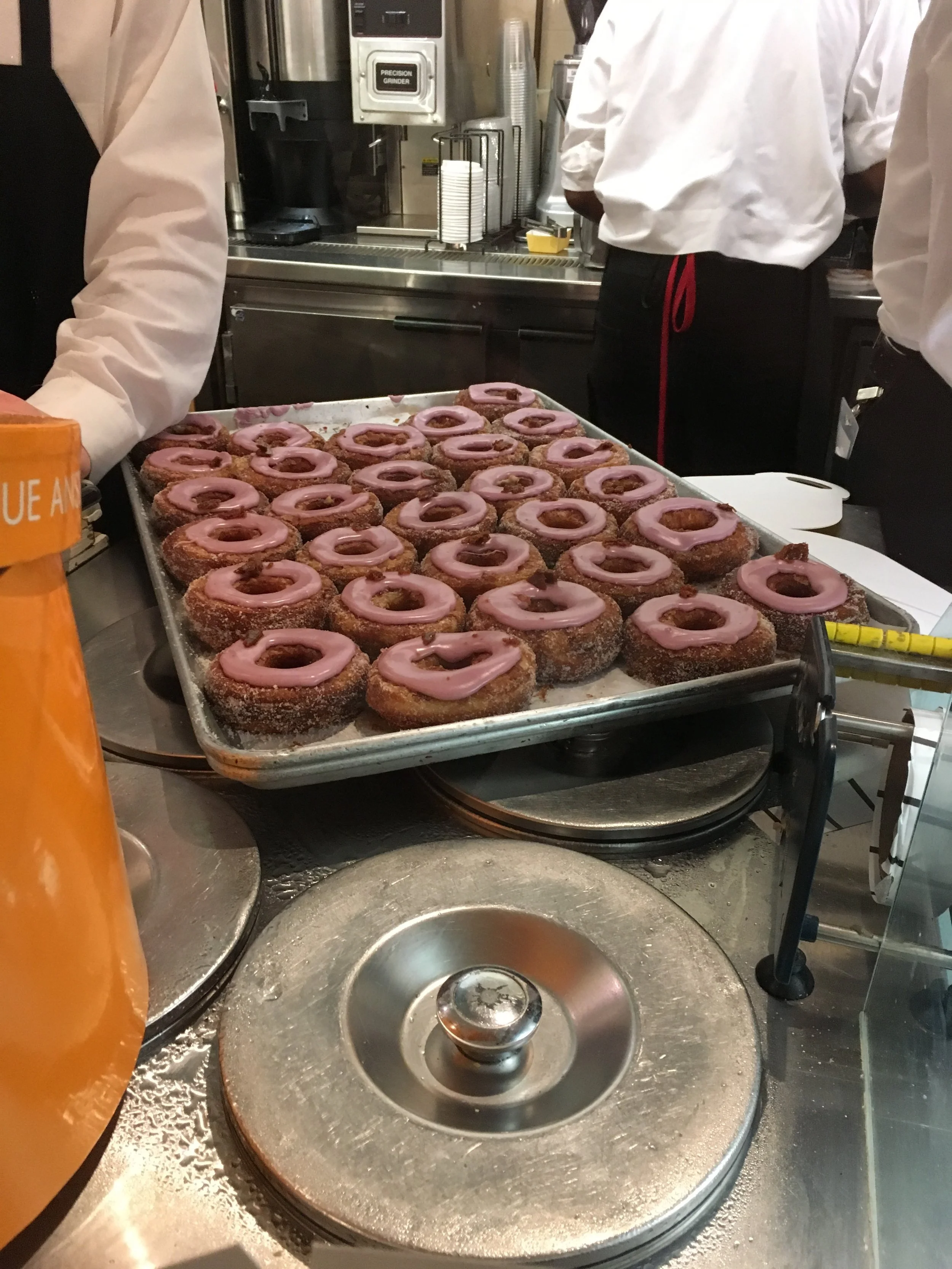 The most important time of the day, snack time. We tried Cronuts and they were amazing