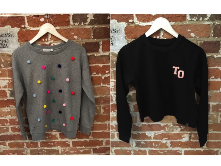 South Parade Pom Pom All Over Sweatshirt $169 Peace Collective Girl's Only Cropped Sweatshirt $70