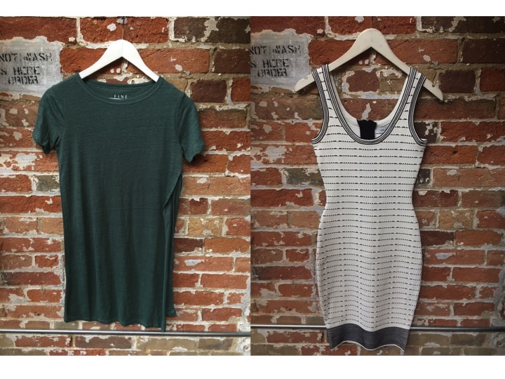 FINE Collection Side Slit T-Shirt Dress $145 John & Jenn Knit Bodycon Dress $199