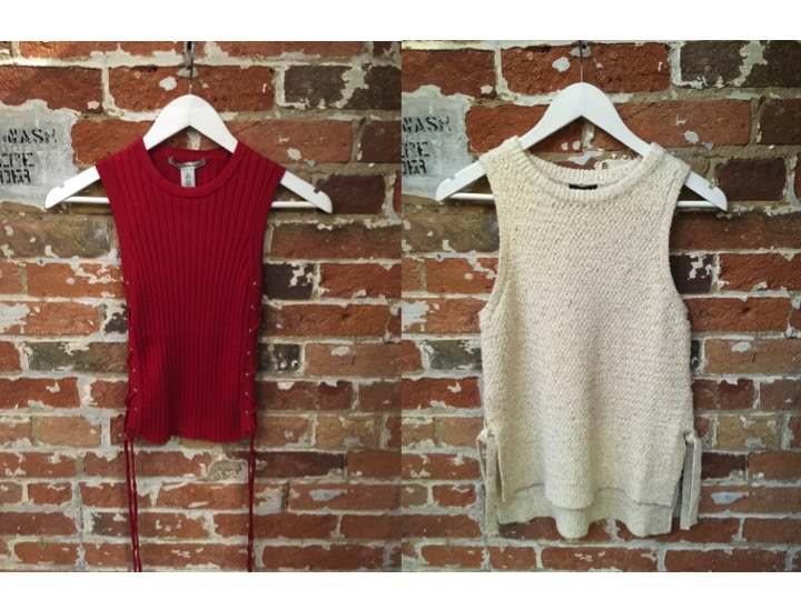 Autumn Cashmere Lace Up Tank $175 Line Sleeveless Knit Tank $185