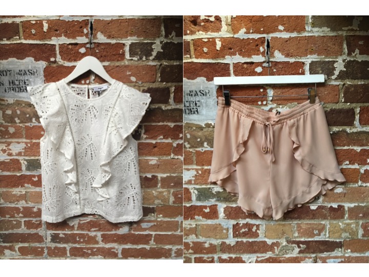 Suncoo Eyelet Top $175 Heartloom Shorts $98