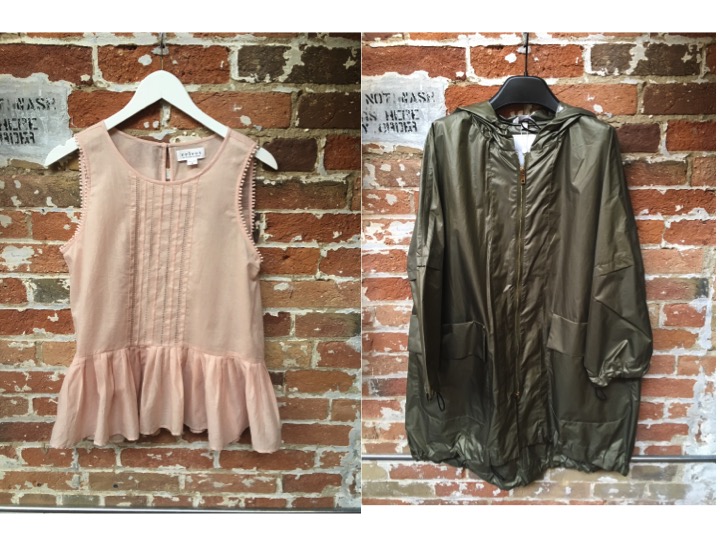 Velvet Ruffle Tank $180 Sosken Water Resistant Anorak $275