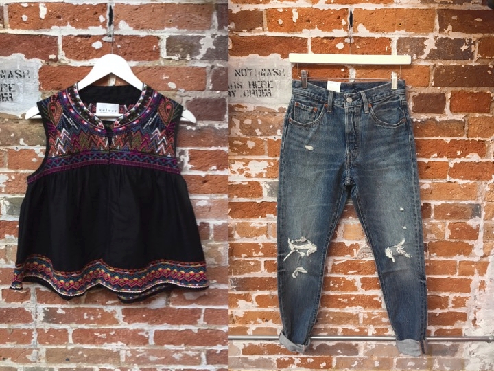 Velvet Embroidered Tank $240 Levi's High Rise Skinny Jeans $128