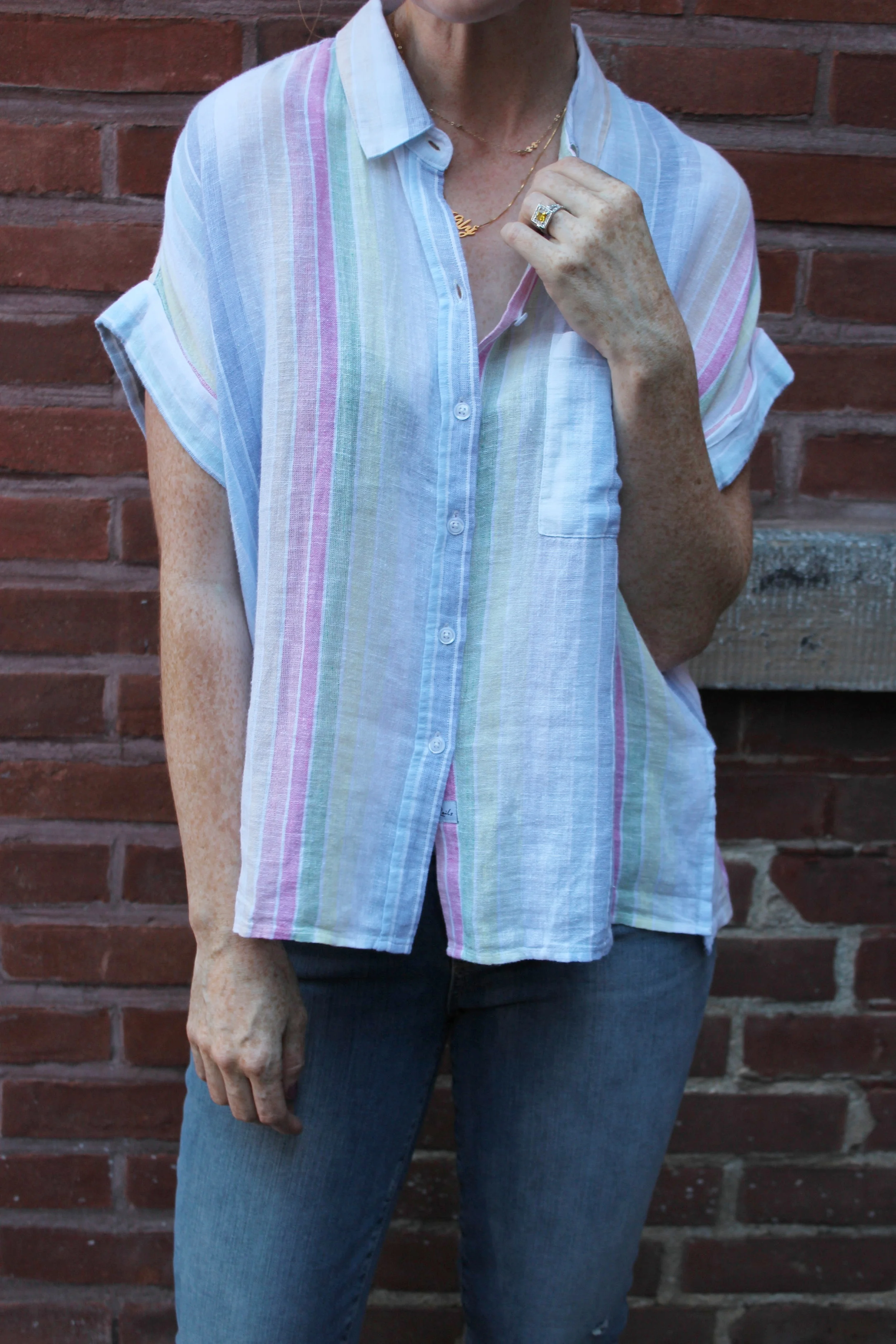 Rails SS button up was $215/ Now $151 Paige Jeans were $345/ Now $241