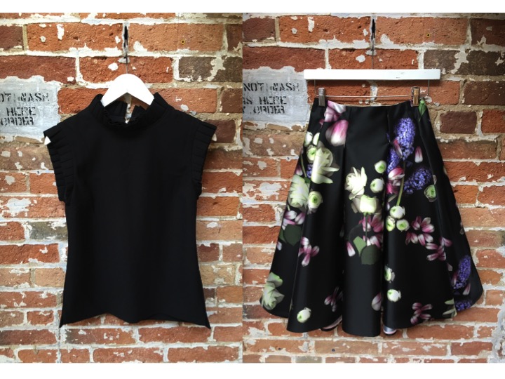 Ted Baker High Neck Ruffle Tank $121 Ted Baker Floral Party Skirt $384