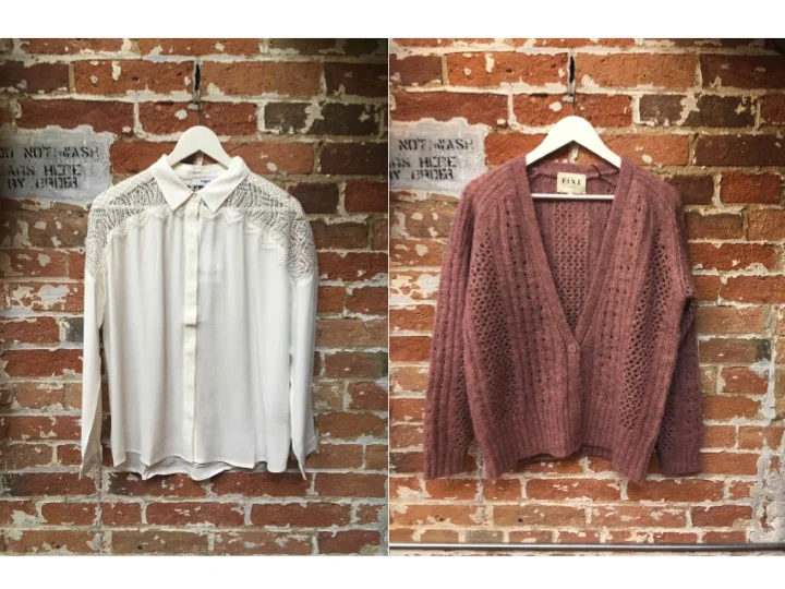 Suncoo Laser Cut Blouse $160 FINE Collection Chunky Cardigan $374