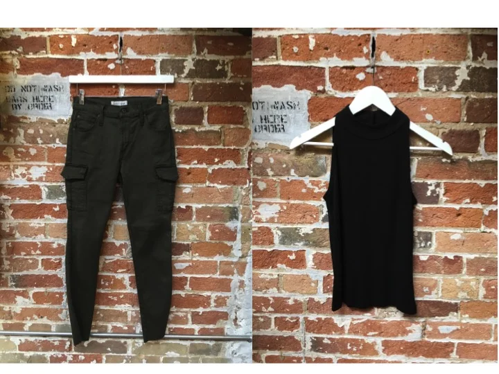 James Jeans Cargo Pant $285 Tiger of Sweden Halter Top $139