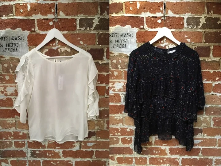 Velvet Ruffle Sleeve Top $160 Velvet Printed Boho Blouse $250 ***STAFF PICK***
