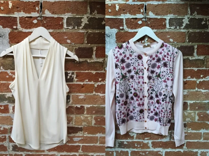 Iris Setlakwe Sleeveless Jersey Blouse $145 Ted Baker Silk Printed Cardigan $249