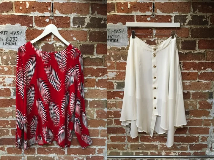 Just Female Palm Blouse $145 La Marque Midi Skirt $255