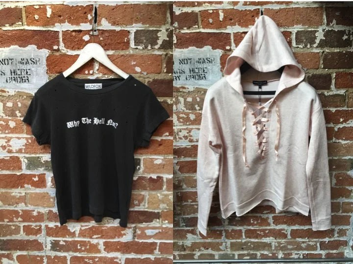 Wildfox Burnout Tee $105 Generation Love Lace Up Hoodie $220