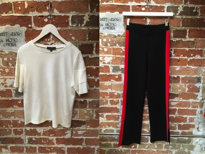 Generation Love Ruffle Sleeve Tee $168 Just Female Track Pant $185