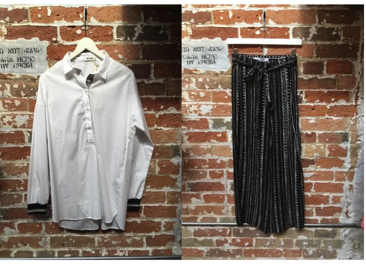Mos Mosh Tunic with Sleeve Detail $230 Cupcakes & Cashmere Wide Leg Pant $145