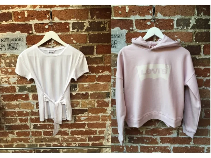 BB Dakota tie front top $58 Levi's Cropped Hoodie $98