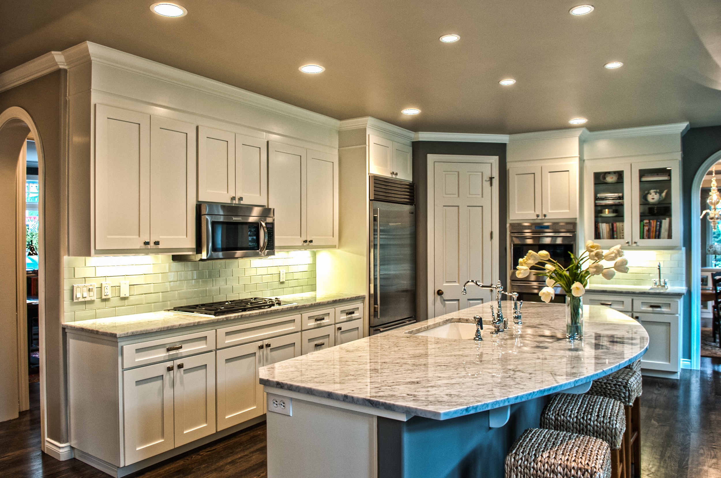We love the finished Kitchen. Clean, functional, updated and classic.