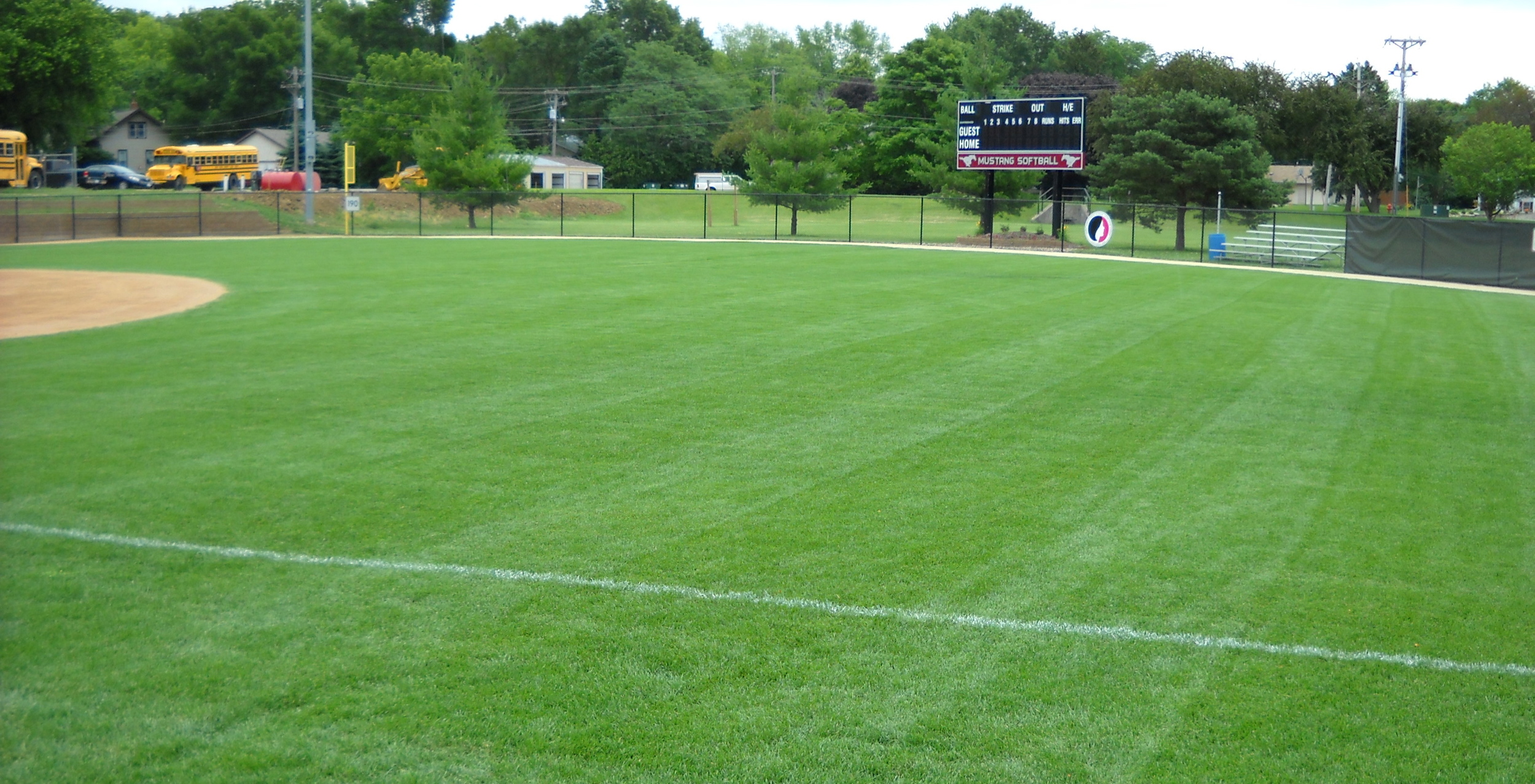 Blue Grass sod on Mount Vernon softball field