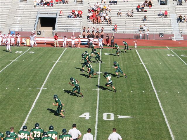 Blue Grass sod on football field