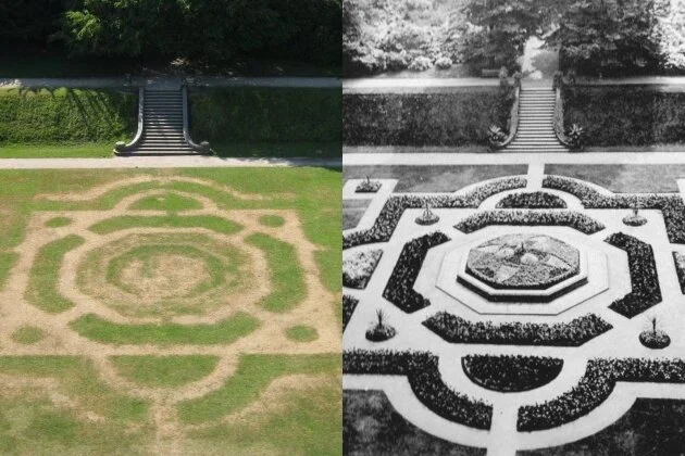 Surprise! This homeowner in the UK discovered in an extreme drought that there used to be an intricate garden in their backyard. This is a good example of why addressing compaction issues is vital to the longterm success of green spaces.