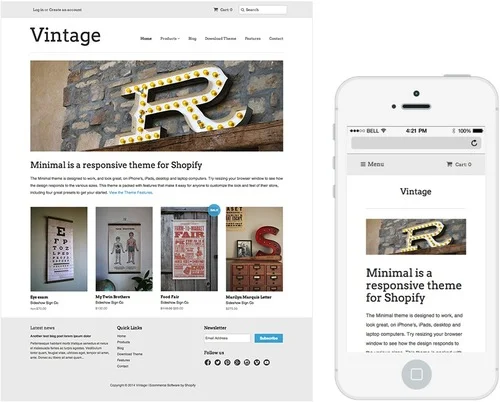Example of a Shopify theme