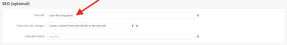 Editing post URLs in Bigcommerce