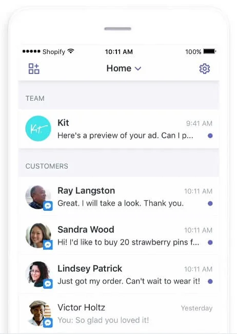 Shopify's 'Ping' app