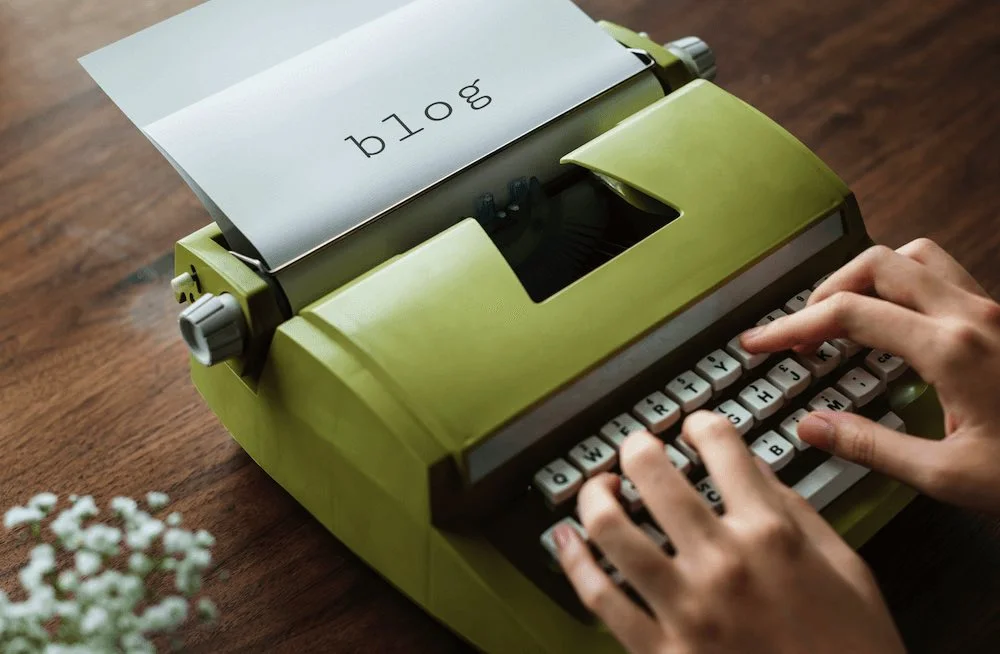 Increase blog traffic - an image of somebody typing