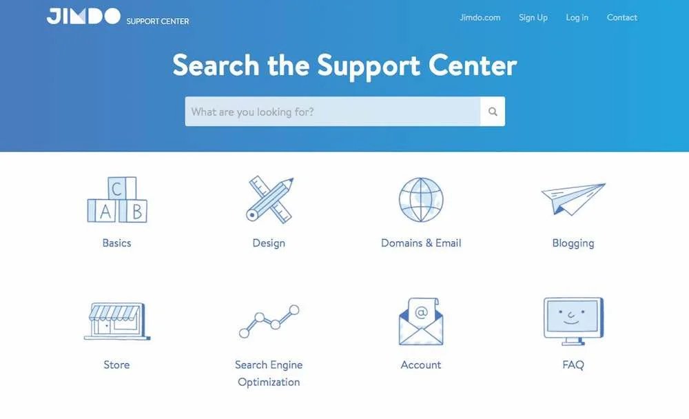 Jimdo's Support Centre