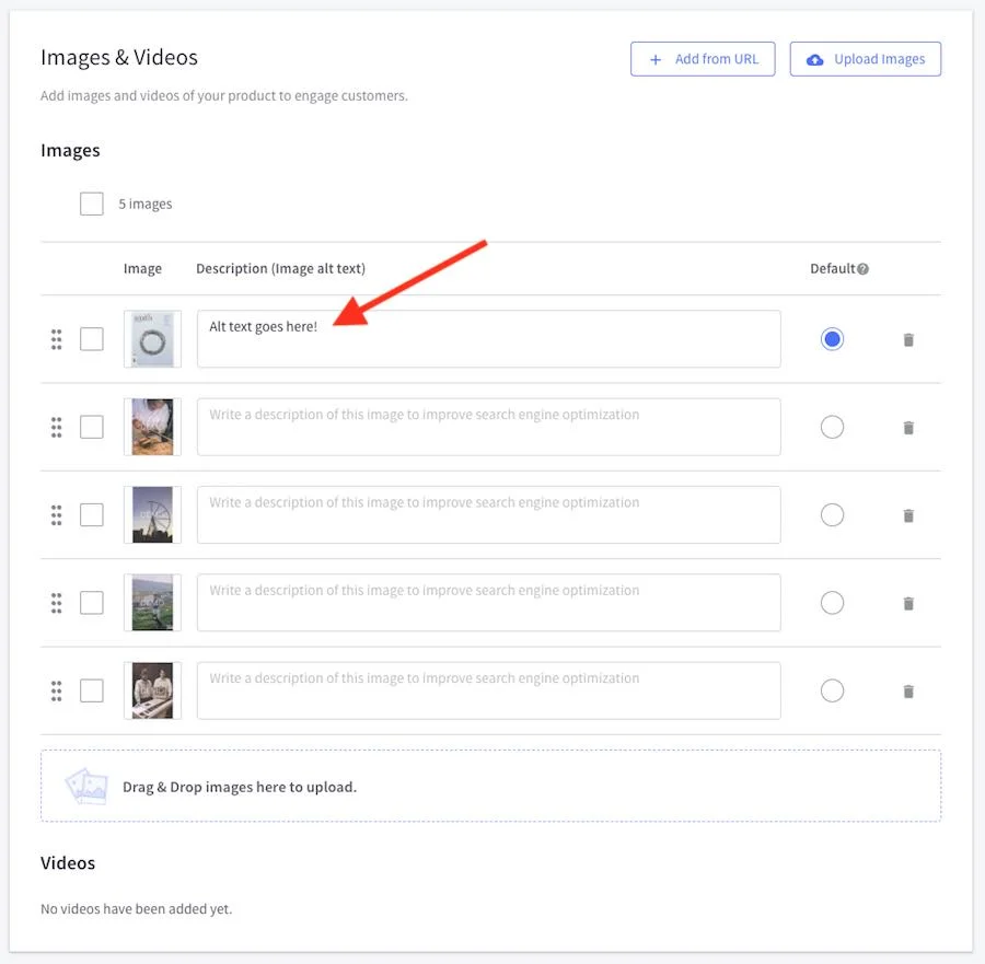 Adding alt text to product images in Bigcommerce