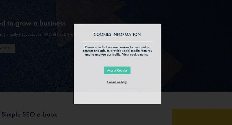 Creating a GDPR-compliant cookie banner in Squarespace is not straightforward