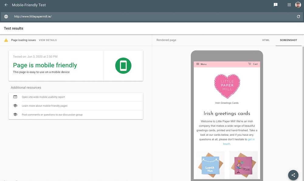Lo strumento di test ottimizzato per dispositivi mobili di Google ti consente di verificare le prestazioni del tuo sito attualmente sui dispositivi mobili.