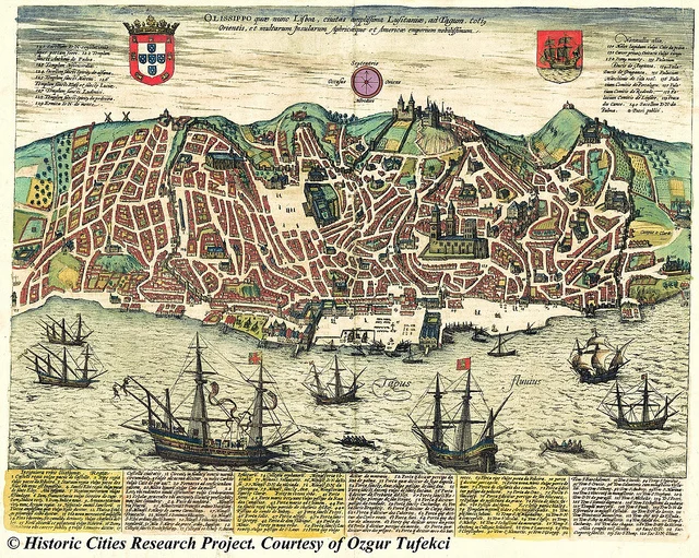 Ancient map of Lisbon (not from exhibition) Image by Lostinawave