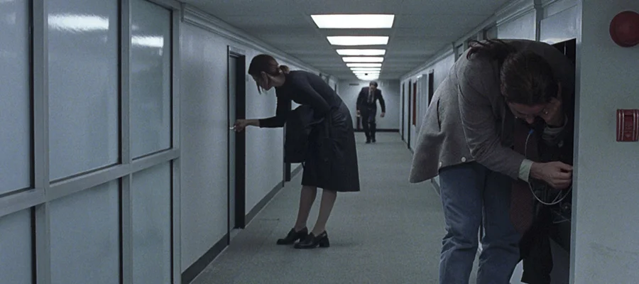 A scene from the 7 1/2th floor from the movie Being John Malkovich