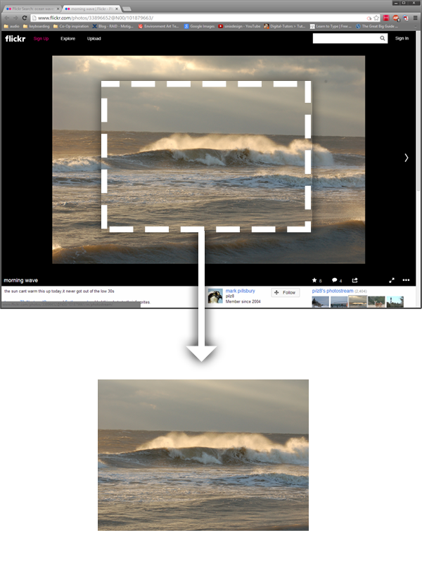 "Cut Inverse" - gets rid of the unnecessary parts of your screenshots. 