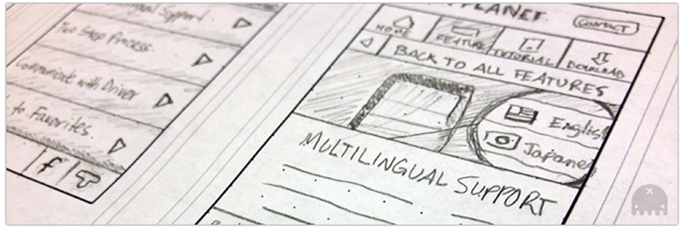 User interface sketch example