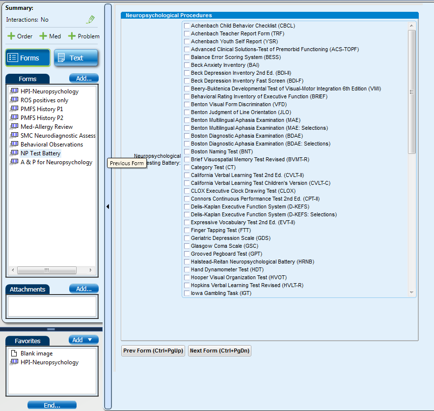 Neuropsych EMR Screen Shot #7 (Procedures).png