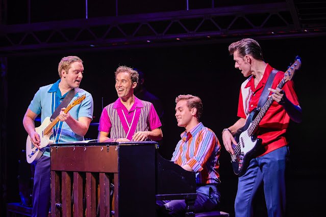 LtoR Dalton Wood, Michael Pickering, Blair Gibson, Lewis Griffiths in Jersey Boys UK & Ireland Tour, credit Birgit + Ralf Brinkhoff.jpg