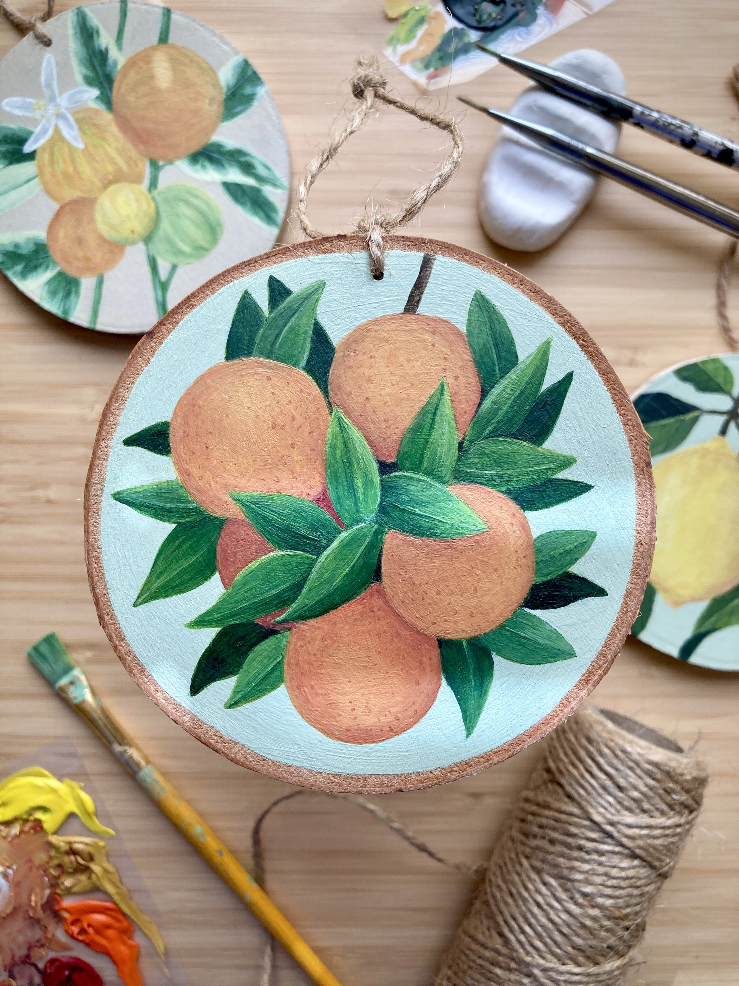 "Clementines" Original Painting on Wood