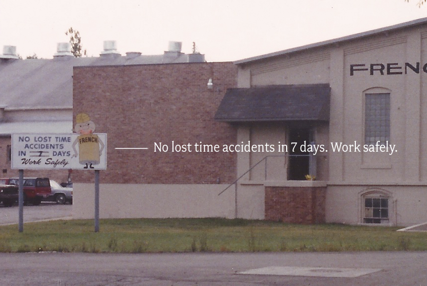 Jerry French cheerfully told me that they had gotten up to over 200 days before someone had recently chopped off the end of their thumb. This sign is indicative of the match made in heaven between FPC and CSA, is it not?